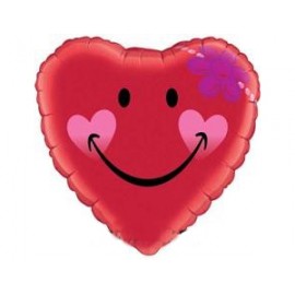 18" Улыбка Сердце с маргариткой